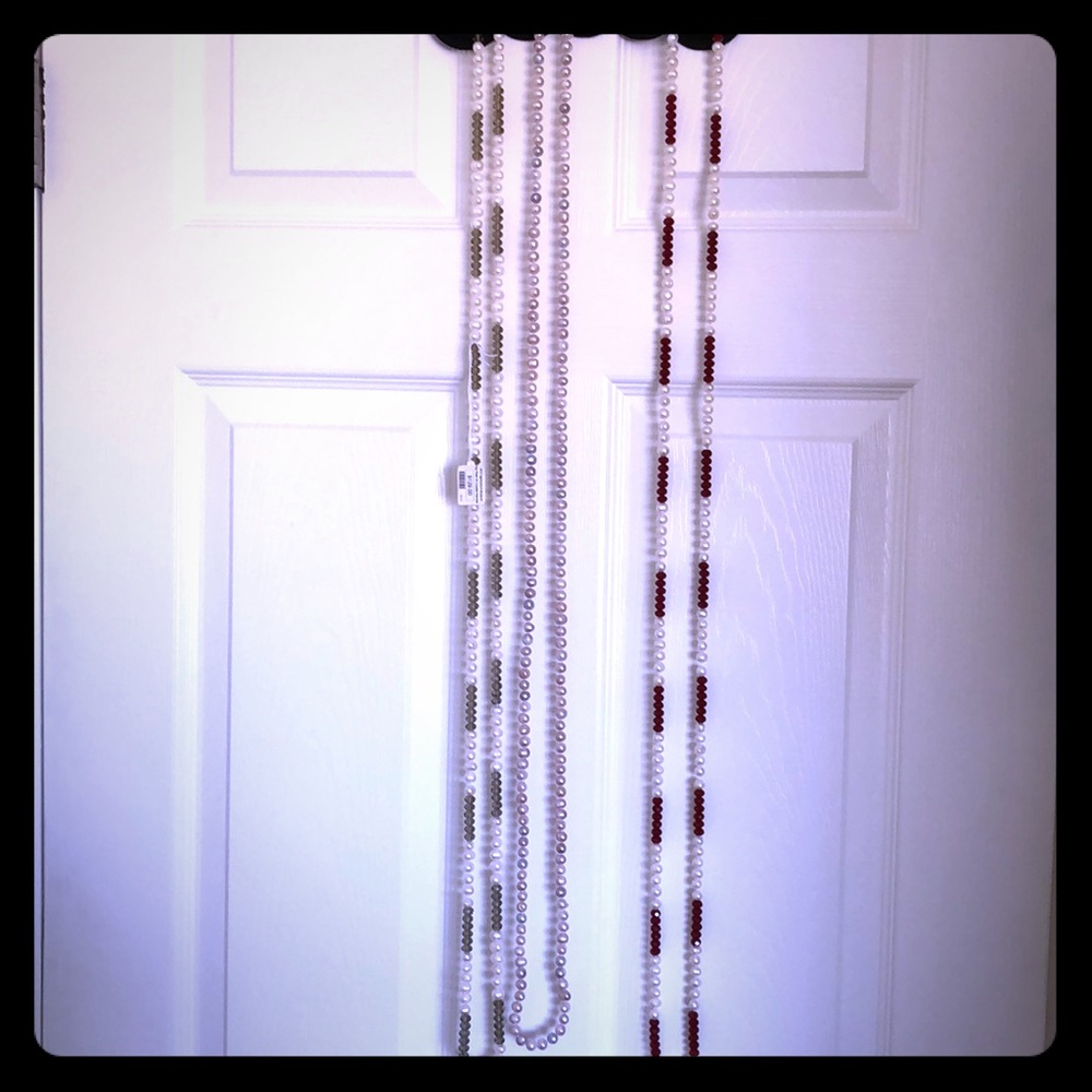 NEW 3 gorgeous natural freshwater pearl necklaces